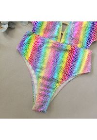 Intica - Strój kąpielowy jednoczęściowy w wzór rybiej łuski na plażę i basen Metanet. Kolor: wielokolorowy. Materiał: materiał #8