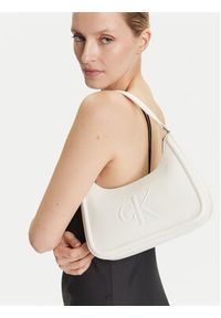 Calvin Klein Torebka Bold Ck Small Shoulder Bag LV04F3230G Biały. Kolor: biały. Materiał: skórzane #4
