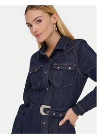 only - ONLY Sukienka jeansowa Camomile 15357757 Granatowy Regular Fit. Kolor: niebieski. Materiał: bawełna #7
