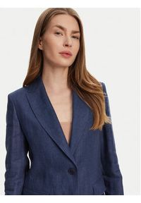 Weekend Max Mara Marynarka Nalut 2515041012 Granatowy Regular Fit. Kolor: niebieski. Materiał: len #5