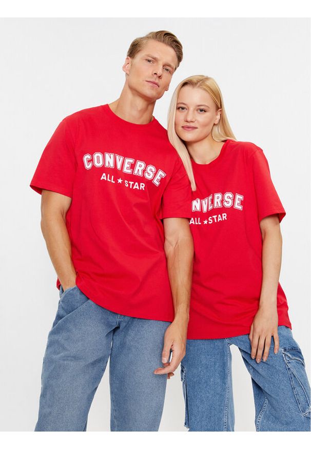 T-Shirt Converse. Kolor: czerwony. Materiał: bawełna