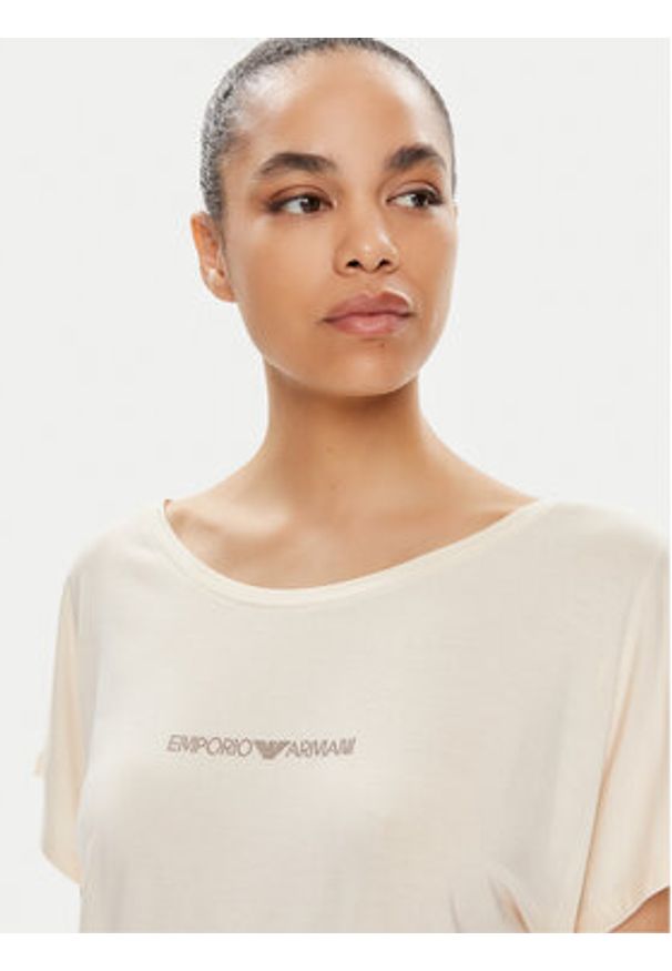 Emporio Armani Sukienka codzienna 262728 4R314 00856 Écru Regular Fit. Okazja: na co dzień. Materiał: wiskoza. Typ sukienki: proste. Styl: casual