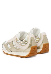 TOMMY HILFIGER - Tommy Hilfiger Sneakersy Th Chic Metallic Retro Runner FW0FW09191 Złoty. Kolor: złoty. Materiał: skóra #4