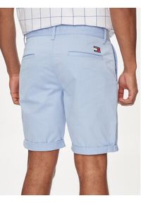 Tommy Jeans Szorty materiałowe Scanton DM0DM18812 Błękitny Regular Fit. Kolor: niebieski. Materiał: bawełna