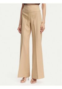 ACCESS FASHION Spodnie materiałowe 63-5022-135 Beżowy Flare Fit. Kolor: beżowy. Materiał: syntetyk #1