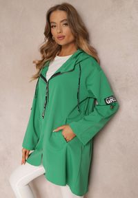 Renee - Zielona Kurtka Wiatrówka Oversize Palishe. Kolor: zielony. Długość rękawa: długi rękaw. Długość: długie. Styl: elegancki #4