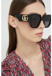 Gucci okulary przeciwsłoneczne damskie kolor czarny. Kolor: czarny #1