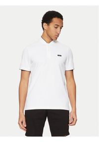 Calvin Klein Polo K10K114139 Biały Regular Fit. Typ kołnierza: polo. Kolor: biały. Materiał: bawełna