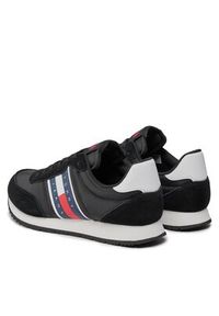 Tommy Jeans Sneakersy Tjm Runner Casual Ess EM0EM01351 Czarny. Okazja: na co dzień. Kolor: czarny