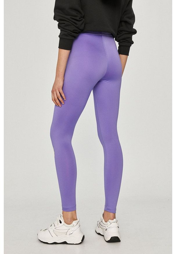 Reebok - Legginsy. Kolor: fioletowy. Materiał: dzianina. Wzór: nadruk