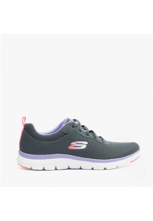 skechers - Buty damskie SKECHERS Flex Appeal 4.0 Brilliant View. Kolor: szary. Model: Skechers Sport. Sport: turystyka piesza