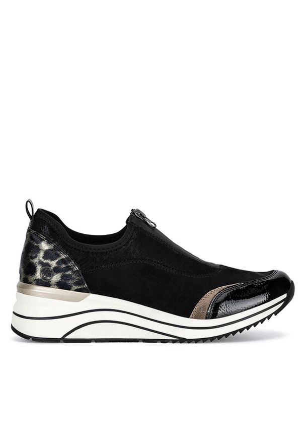 Remonte Sneakersy D0T08-02 Czarny. Kolor: czarny. Materiał: materiał
