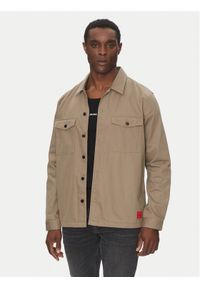 Hugo - HUGO Kurtka jeansowa Enalu 50468744 Brązowy Oversize. Kolor: brązowy. Materiał: bawełna #1