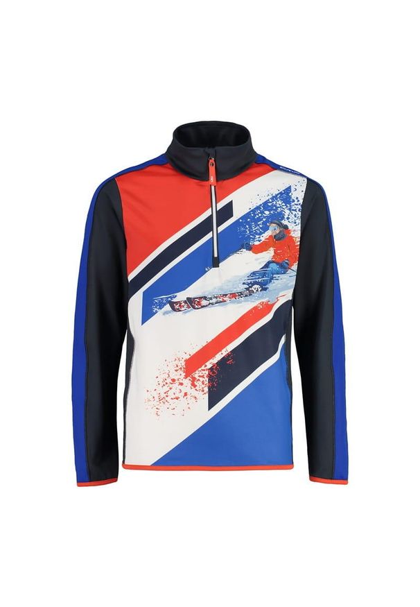 Bluza dziecięca turystyczna CMP 31L0754. Kolor: czerwony, niebieski, wielokolorowy, biały. Sport: turystyka piesza