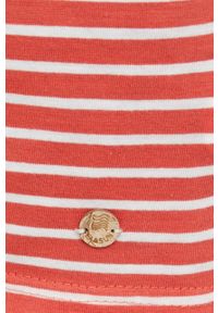 Answear Lab t-shirt bawełniany damska kolor czerwony. Okazja: na co dzień. Kolor: czerwony. Materiał: bawełna. Długość rękawa: krótki rękaw. Długość: krótkie. Styl: wakacyjny #5