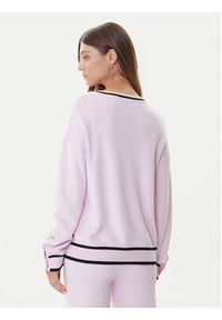 Liu Jo Sport Sweter TF5229 MS59L Różowy Regular Fit. Kolor: różowy. Materiał: syntetyk. Styl: sportowy