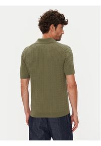 TOMMY HILFIGER - Tommy Hilfiger Polo MW0MW40701 Zielony Regular Fit. Typ kołnierza: polo. Kolor: zielony. Materiał: bawełna #3