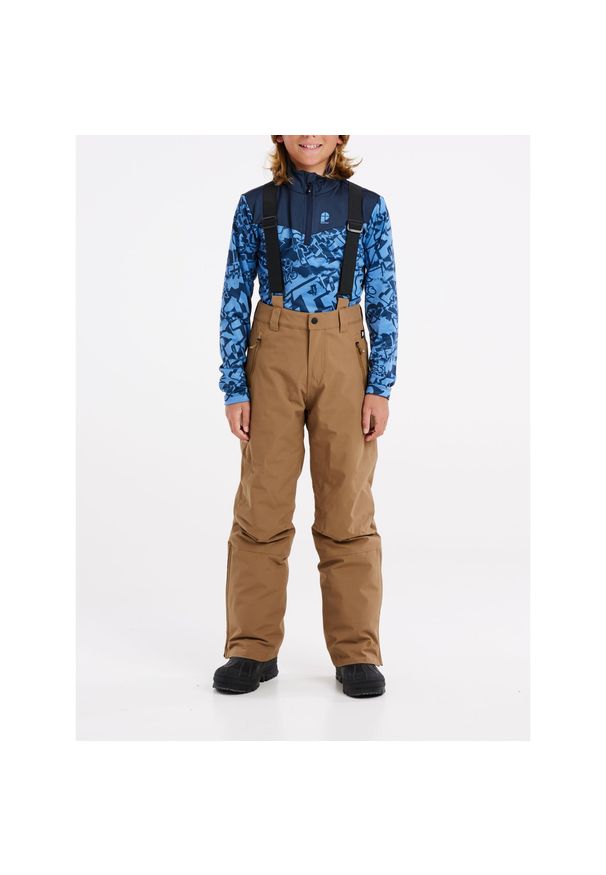 Dziecięce spodnie narciarskie Protest Spiket. Kolor: beżowy, wielokolorowy, brązowy. Sezon: zima. Sport: narciarstwo