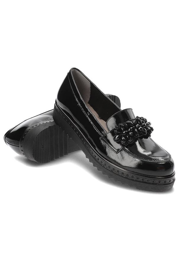 Czarne Półbuty Armodo Skórzane Eleganckie Buty. Kolor: czarny. Materiał: skóra. Szerokość cholewki: normalna. Styl: elegancki