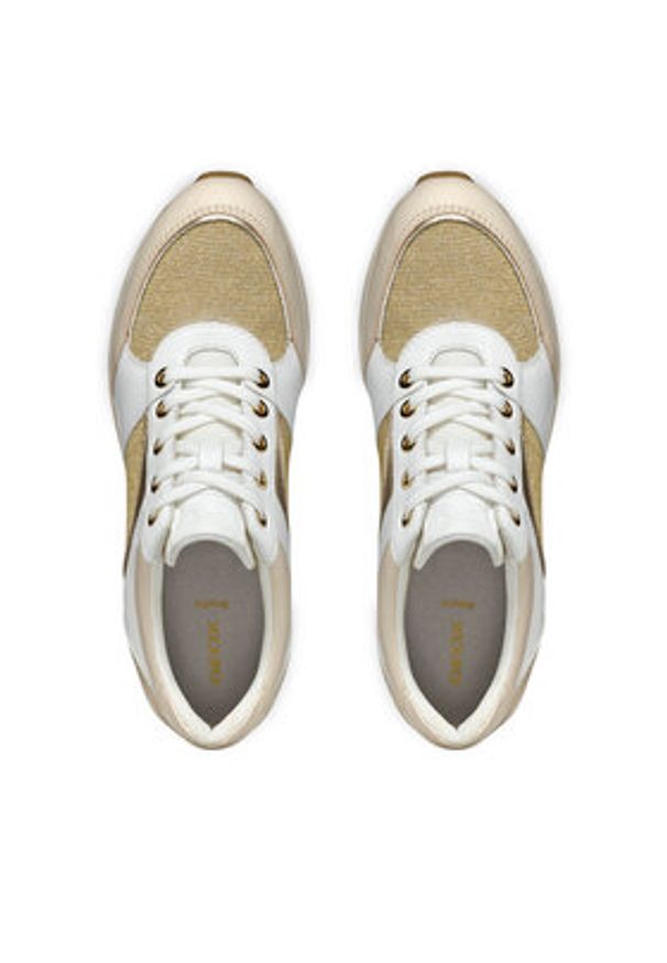 Geox Sneakersy D Zosma D558LA 085LY C1327 Złoty. Kolor: złoty. Materiał: materiał