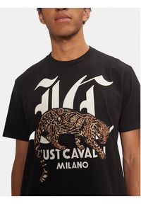 Just Cavalli T-Shirt 77OAHA02 Czarny Regular Fit. Kolor: czarny. Materiał: bawełna #4
