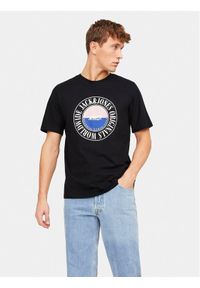 Jack & Jones - Jack&Jones T-Shirt Cobin 12250411 Czarny Standard Fit. Kolor: czarny. Materiał: bawełna