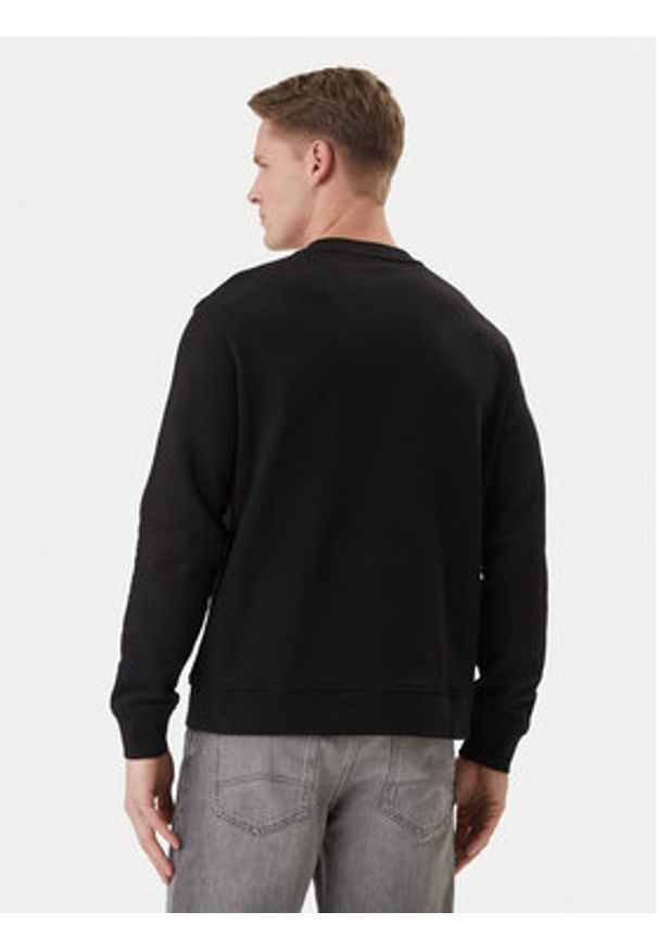 Karl Lagerfeld - KARL LAGERFELD Bluza 705780 500917 Czarny Regular Fit. Typ kołnierza: dekolt w karo. Kolor: czarny. Materiał: bawełna