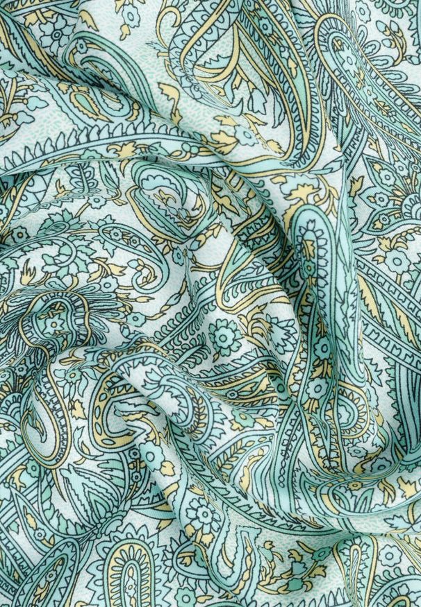 Born2be - Zielona Rozkloszowana Kopertowa Sukienka z Bawełny o Wzorze Paisley z Gumką w Talii Zonne. Okazja: na co dzień. Typ kołnierza: dekolt w kształcie V, dekolt kopertowy. Kolor: zielony. Materiał: bawełna. Długość rękawa: krótki rękaw. Wzór: paisley. Typ sukienki: kopertowe. Styl: casual, elegancki, klasyczny