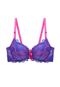 Intica - Biustonosz usztywniany z koronką i regulowanymi ramiączkami Amiyah. Kolor: wielokolorowy. Materiał: koronka. Wzór: koronka