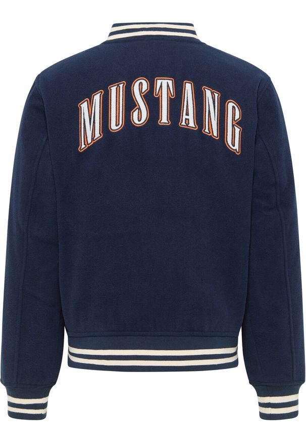 Mustang - MUSTANG Rigby MĘSKA KURTKA Z NADRUKAMI Dress Blues 1014779 5334. Wzór: nadruk