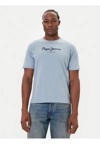 Pepe Jeans T-Shirt Eggo N PM509979 Niebieski Regular Fit. Kolor: niebieski. Materiał: bawełna #1
