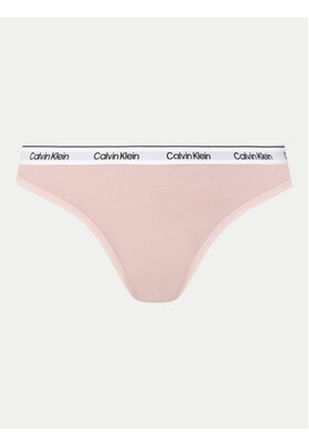 Calvin Klein Underwear Komplet 3 par stringów Thong 3Pk 000QD5209E Kolorowy. Materiał: bawełna. Wzór: kolorowy