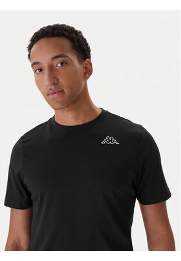 Kappa Komplet 3 t-shirtów Logo Sylvo 322562W Czarny Regular Fit. Kolor: czarny. Materiał: bawełna