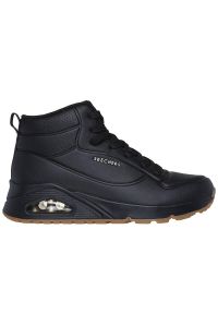 skechers - Buty do chodzenia damskie Skechers Uno Stand High. Kolor: czarny. Materiał: materiał, syntetyk. Szerokość cholewki: normalna. Sport: turystyka piesza