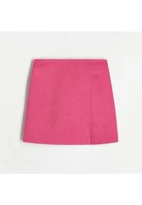 Reserved - Trapezowa spódnica mini - Różowy. Kolor: różowy #1