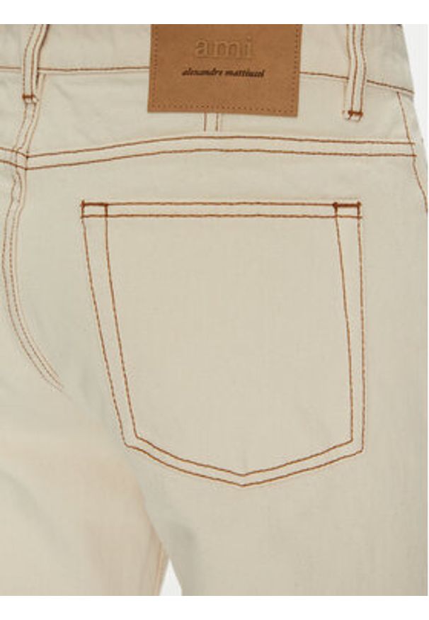 AMI PARIS - AMI Paris Jeansy HTR001.DE0039 Écru Classic Fit