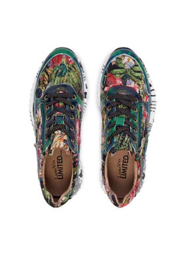 Laura Vita Sneakersy Burton 91 Zielony. Kolor: zielony. Materiał: skóra