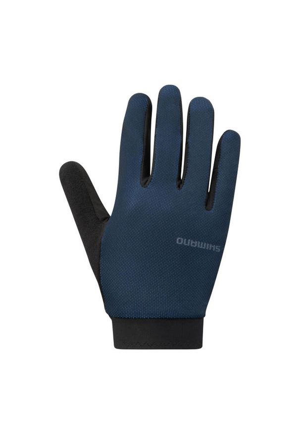 SHIMANO - Rękawiczki kolarskie EXPLORER FF, granatowe. Kolor: niebieski. Sezon: lato, jesień, wiosna. Sport: kolarstwo