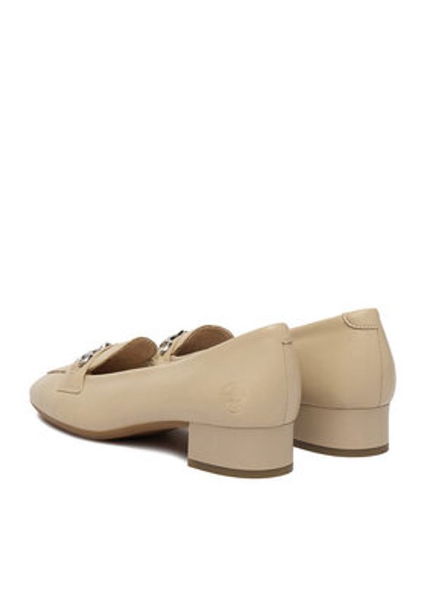 Rieker Czółenka 43454-62 Beżowy. Kolor: beżowy. Materiał: skóra