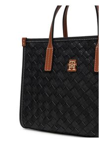 TOMMY HILFIGER - Tommy Hilfiger Torebka Th City Mini Tote AW0AW18393 Czarny. Kolor: czarny. Materiał: skórzane #2