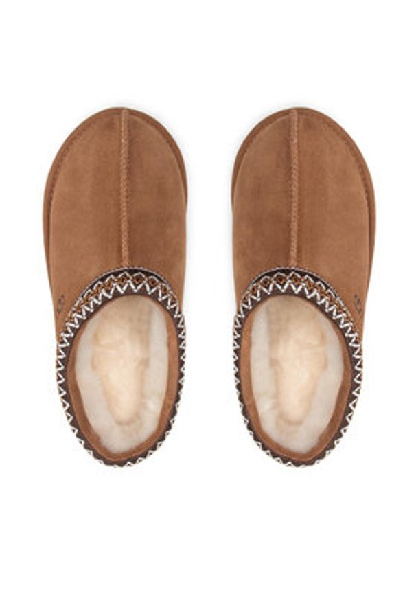 Ugg Kapcie W Tasman 5955 Brązowy. Kolor: brązowy. Materiał: skóra