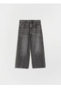 Reserved - Jeansy wide leg - szary. Kolor: szary #1