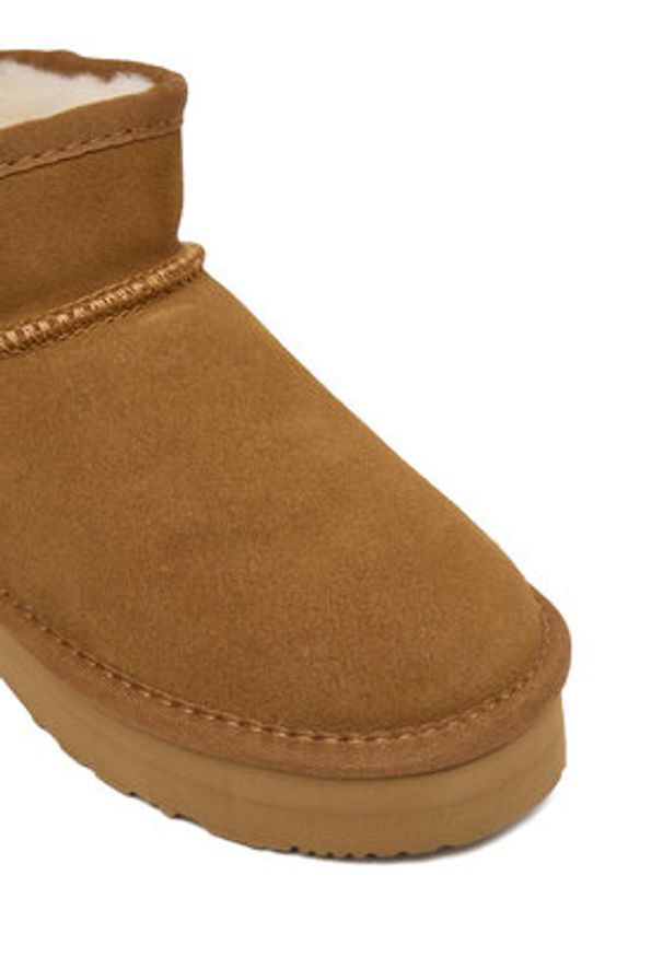 Patrizia Pepe Śniegowce PPJ989.24 Brązowy. Kolor: brązowy. Materiał: zamsz, skóra