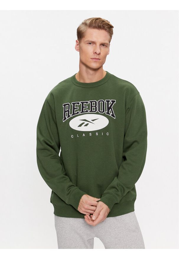 Reebok Bluza Archive Essentials IM1530 Zielony Regular Fit. Kolor: zielony. Materiał: bawełna