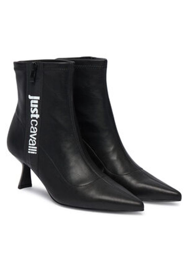 Just Cavalli Botki 79RA3S42 ZSD55 Czarny. Kolor: czarny. Materiał: skóra
