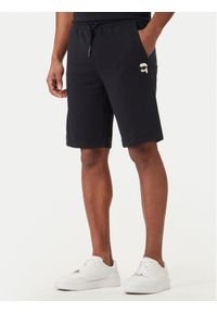 Karl Lagerfeld - KARL LAGERFELD Szorty sportowe 705019 562900 Granatowy Regular Fit. Kolor: niebieski. Materiał: bawełna. Styl: sportowy #1