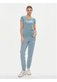 EA7 Emporio Armani T-Shirt 8NTT66 TJFKZ 1533 Niebieski Slim Fit. Kolor: niebieski. Materiał: bawełna