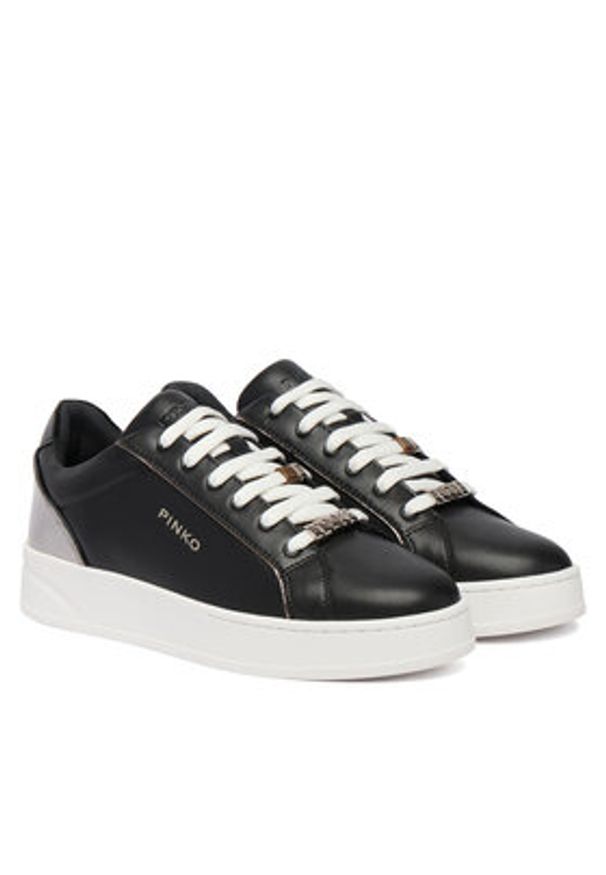 Pinko - PINKO Sneakersy Iris 01 SS0131 P001 Czarny. Kolor: czarny. Materiał: skóra