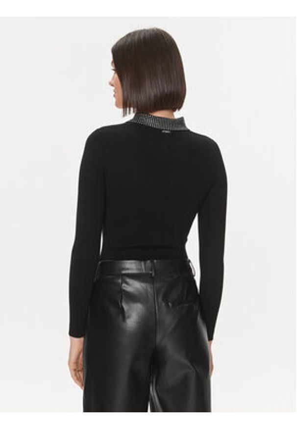 Liu Jo Body MF3354 MS49I Czarny Slim Fit. Kolor: czarny. Materiał: wiskoza
