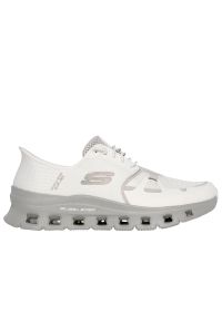 skechers - Buty męskie Skechers Slip-ins: Glide-Step Pro 232930NAT - białe. Okazja: na co dzień. Zapięcie: sznurówki. Kolor: biały. Szerokość cholewki: normalna. Wzór: aplikacja. Model: Skechers Sport #1